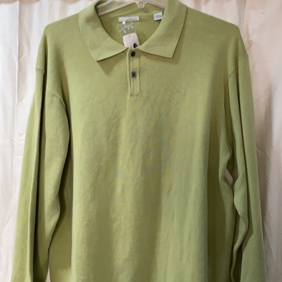Halogen green fine knit sweater L long LLNEW TAG